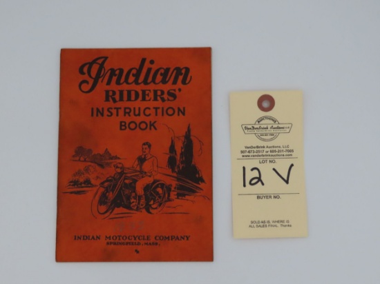 1933 Indian Riders' Instruction Book
