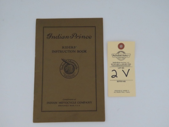 Indian Prince Riders' Instruction Book
