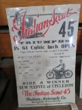 Vintage Indian Scout 45 Poster 23x37 inches