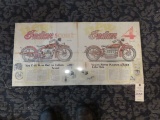 Vintage Indian Scout 4 cylinder Motorcycle Poster 18x36 inches