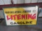 Litening Gasoline Sign