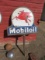 Mobil Oil Porcelain lollipop Sign