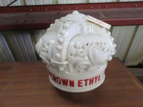 Red Crown Gas Pump Globe