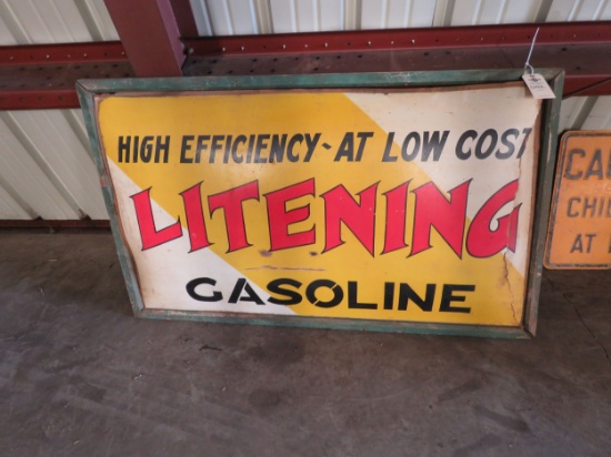 Litening Gasoline Sign