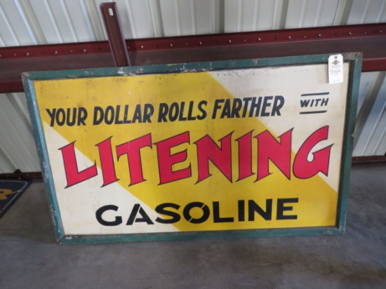 Litening Gasoline Sign