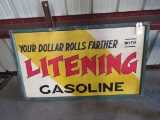 Litening Gasoline Sign