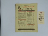 Indian Motorcycle Price List - 1944