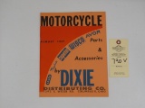 Dixie Motorcycle Parts & Accessories manual - August 1957