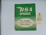 BSA Spares manual - 1949 - 1952
