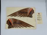 You are bidding on two Indian Motorcycle logos on one page.  It appears it