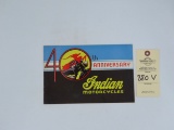 40th Anniversary Indian Motorcycle brochure