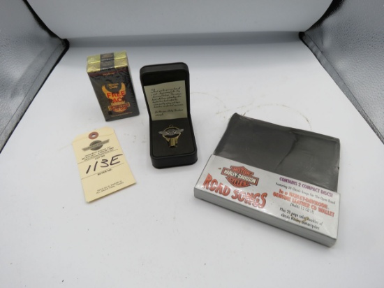 100 year Gold  Harley Davidson Key- Wallet and Cigarettes