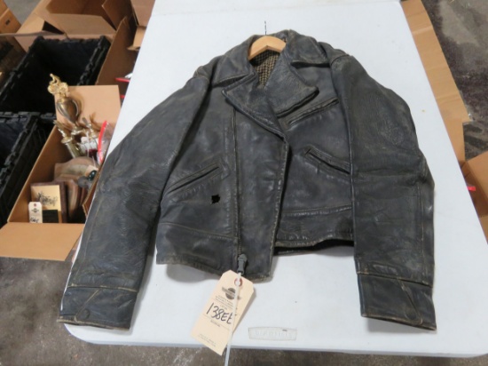 Vintage Trojan Leather Motorcycle Jacket