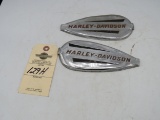 1940's Harley Davidson Knucklehead Tank Badge Set