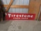 Firestone Embossed tin Sign