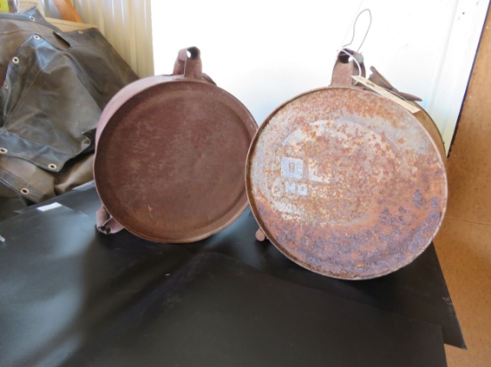 Pair of Rocker 5 Gallon Oil Cans