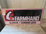 Farmhand Embossed tin sign