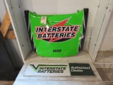 Embossed Interstate Battery Signs