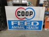 Embossed Tin Coop Sign