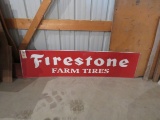 Firestone Embossed tin Sign