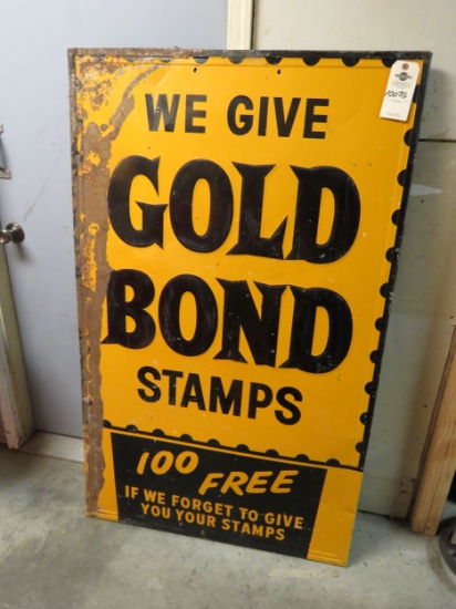 Gold Bond Single Sided Embossed Sign