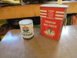 Standard Oil Quart Oil Can and Cities Service Antifreeze 1 gallon Cans