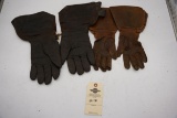 2 pair vintage leather gloves