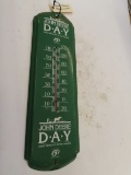 1987 John Deer 50th Anniversary Embossed Tin Thermometer