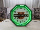 Original Harley Davidson Neon Clock