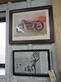 1961 Harley Davidson Advertising and Picture-Glass is broken