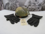 Vintage Helmet and Gloves