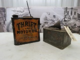 Thrift Motor Oil Can Group