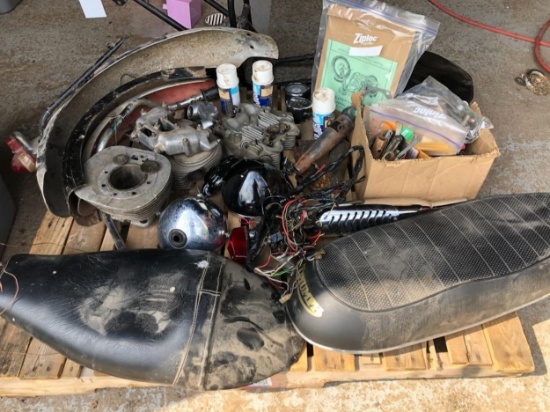 PALLET OF MISC BRITISH PARTS