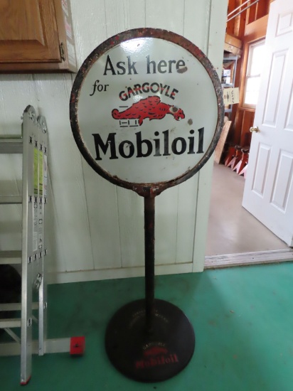 Mobil Oil Lollipop Sign