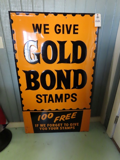 Gold Bond Embossed Sign