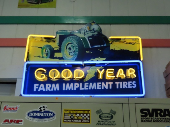 Reproduction Goodyear Tractor Tires Neon Sign