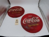 Coca Cola Pair of Convex Sign