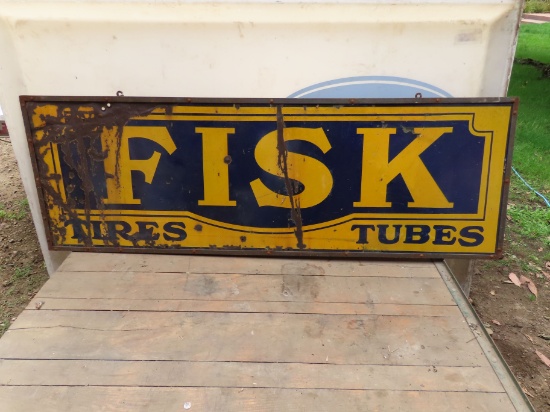 Fisk Tires and Tubes Porcelain Sign | Art, Antiques & Collectibles ...