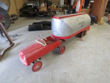 UNIQUE Murray Pedal Car with Homemade Semi Fuel Tanker