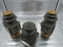 Pair of Victor Sidelights and Rare Victor Tail Lights