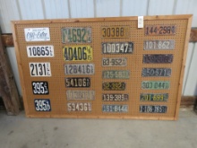 Board of Early Illinois License Plates from 1910-1933