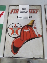 Fire Chief Porcelain Gas Pump Plate