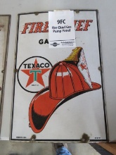 Fire Chief Porcelain Gas Pump Plate