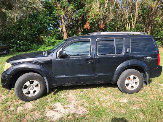 2005 Nissan Pathfinder Multipurpose Vehicle (MPV), VIN # 5N1AR18U45C738652