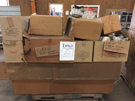 Pallet of Coffee Pots/Supplies