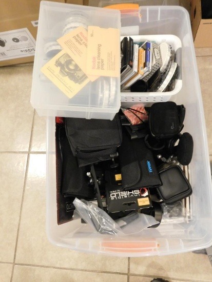 Box of misc. filters and accessories