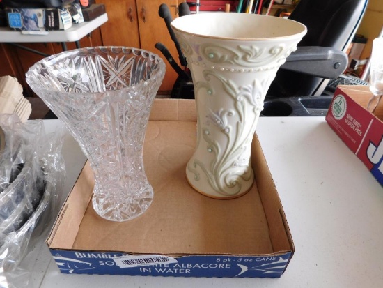Lenox and glass vase