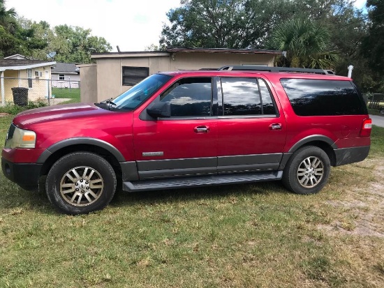 2007 Ford Expedition EL Multipurpose Vehicle (MPV), VIN # 1FMFK15567LA59704