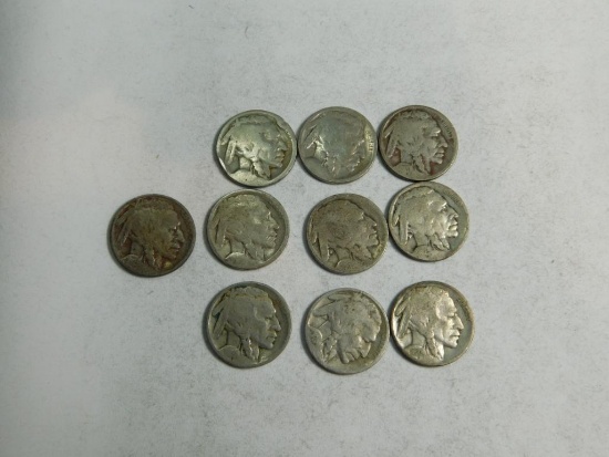 10 Buffalo Nickels