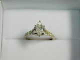 1 Carat Total weight Marquis Diamond Engagement Ring